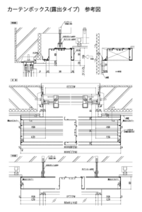 カーテンボックス(露出タイプ)参考図